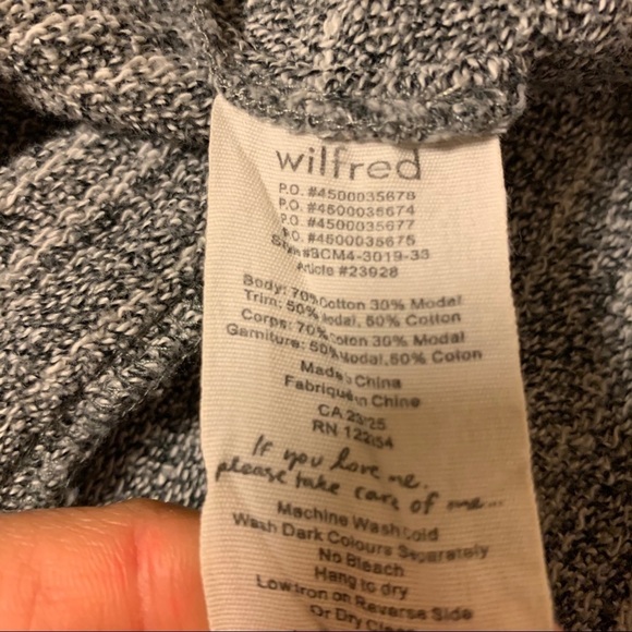 Aritzia Wilfred Diderot Cocoon Open Front Cardigan Grey - Picture 12 of 14
